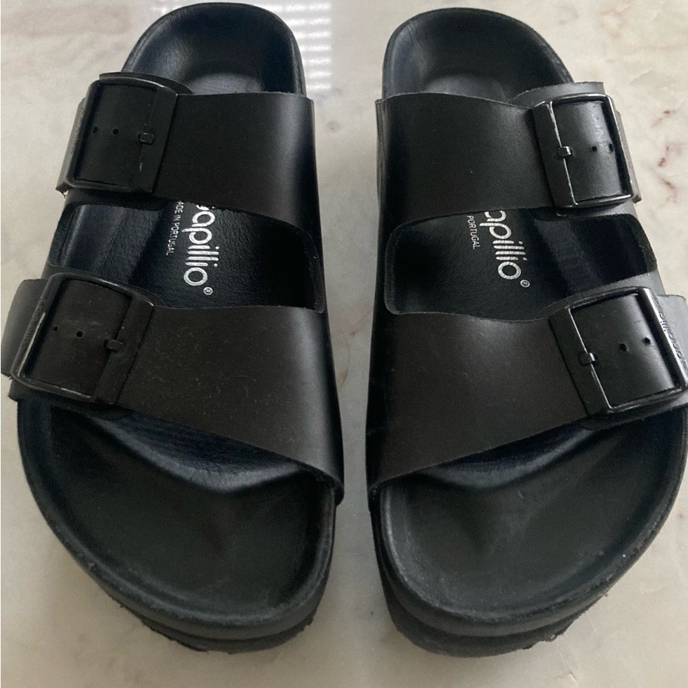 Papillio Women’s Black Buckle Sandals